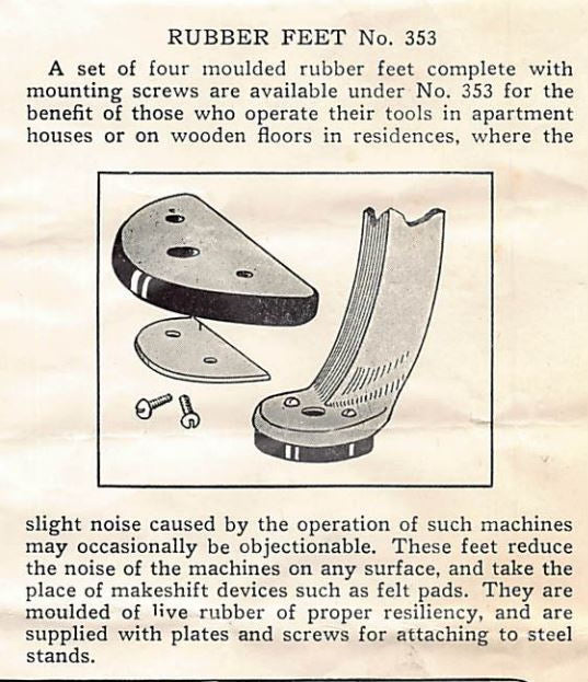 Rubber pads for Delta Splayed Leg Feet